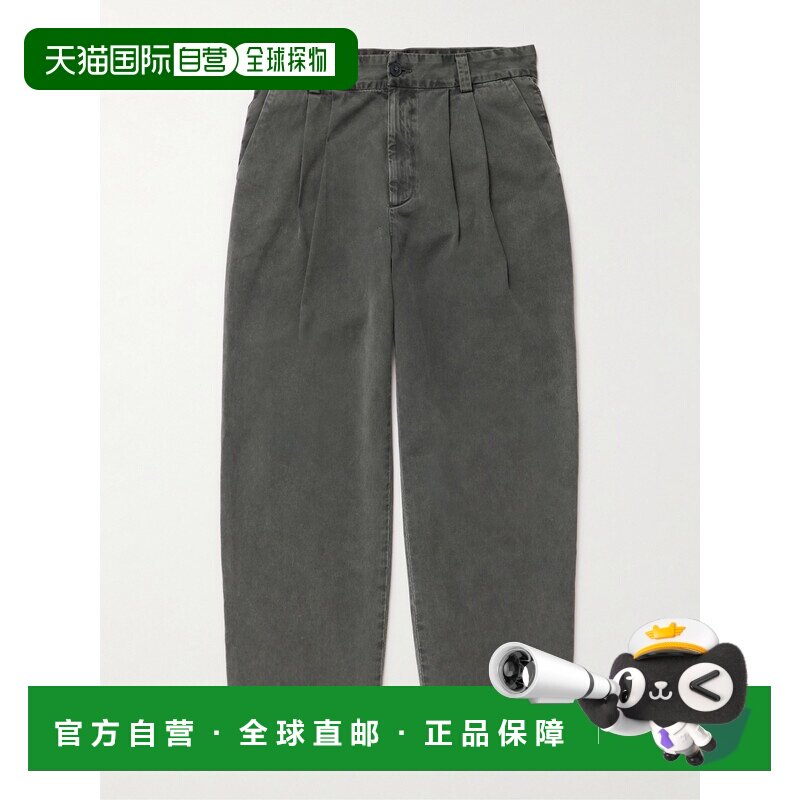 香港直邮AGOLDE 男士 Slater 锥形褶裥棉质斜纹布裤子 A7211626gr - 实物图