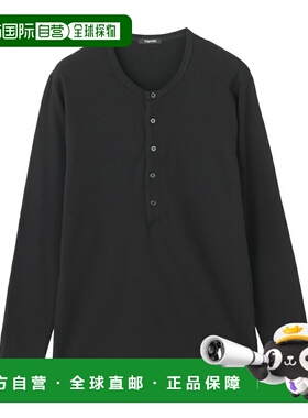 日本直邮Tom Ford 亨利领T恤黑色男款t4m15 104 002 HENLEY