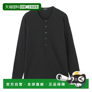 日本直邮Tom Ford 亨利领T恤黑色男款t4m15 104 002 HENLEY
