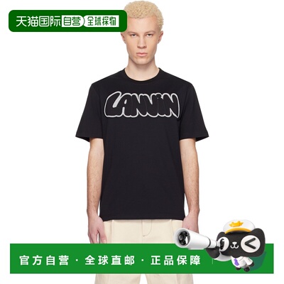 香港直邮Lanvin 朗雯 男士 黑色 Urban Curb T恤 RMTS0012J313P26
