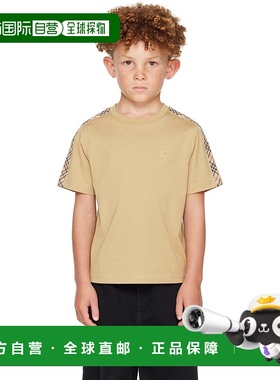 1h可退 香港直邮潮奢 Burberry 巴宝莉 女童 驼色 Check Trim Cot