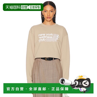 1h可退 香港直邮SPORTY & RICH 女士 USA Wellness Club 圆领卫衣