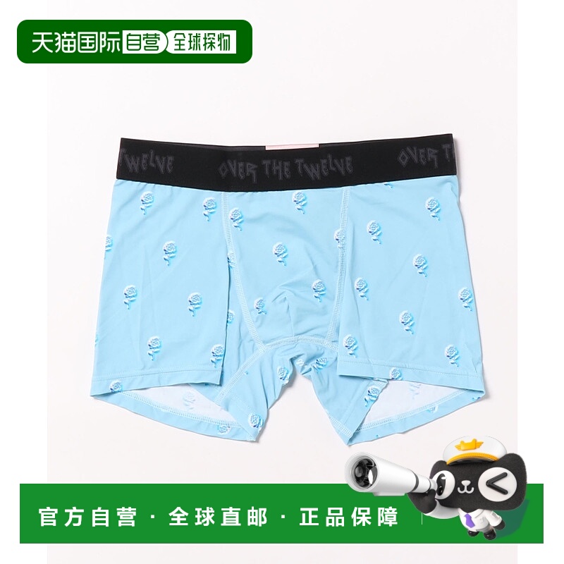 1h可退 日本直邮OVER THE TWELVE 男士3D玫瑰印花弹力平角内裤 男