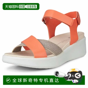美国奥莱直发 凉鞋 自营 ecco珊瑚色女式