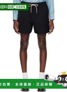 1h可退 香港直邮AURALEE 男士 黑色 Wool Max Canvas 短裤 A25SP0