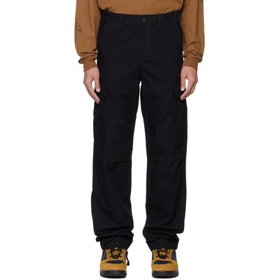 潮奢 Carhartt 卡哈特 男士 黑色 Regular 工装裤 I032467