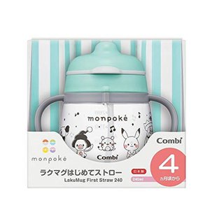 日本直邮Combi康贝水壶儿童学习水壶吸管型精灵宝可梦蓝色