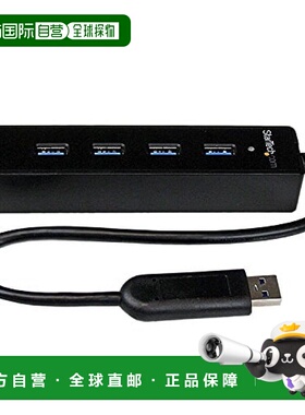 【日本直邮】StarTech.com USB3.0集线器4端口迷你便携黑色