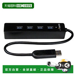 【日本直邮】StarTech.com USB3.0集线器4端口迷你便携黑色