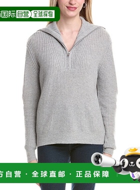 自营Autumn Cashmere Shaker 1/2-Zip Mock Neck Cashmere Sweate