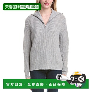 自营Autumn Cashmere Shaker 1/2-Zip Mock Neck Cashmere Sweate