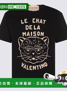 香港直邮VALENTINO 男士T恤 7V3MG16PB329RA AW2025 黑色 LE CHAT
