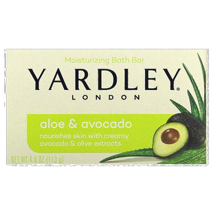 香港直邮Yardley London,保湿沐浴皂,芦荟和鳄梨,4 盎司(正品