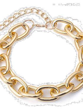 自营liv oliver18k 金抛光大胆项链 - 金 美国奥莱直发
