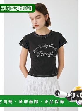 1h可退 日本直邮MOUSSY 女装 复古美式餐厅图案短袖T恤 010IS2909