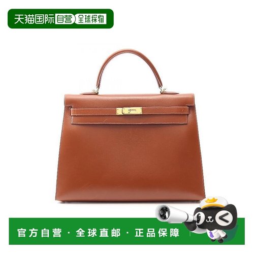1h可退 日本直邮中古Hermes爱马仕女包B级9新Kelly35凯利35牛皮手