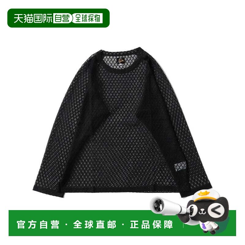1h可退 日本直邮Needles 男装 U领长袖T恤 透视蕾丝设计 11141182
