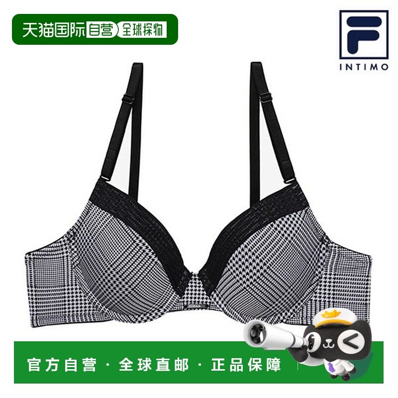韩国直邮FILA 内衣单色格纹文胸 FI4BAC6643F_BLK