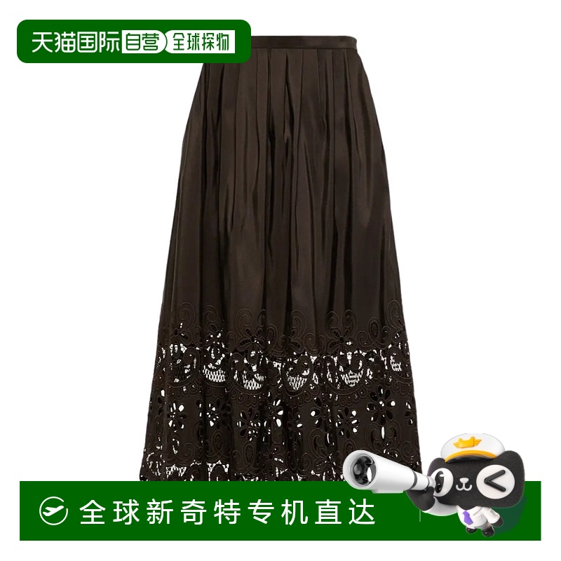 1h可退 香港直邮VALENTINO 女士半身裙 4B3RAB558G6S65 CO 黑色