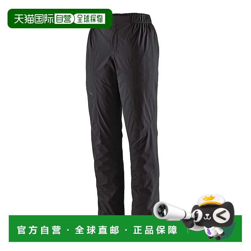 日潮跑腿Patagonia Tomoe Niya 女式花岗岩纹章雨裤 黑色 XS 跑步