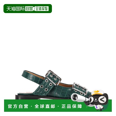 香港直邮GANNI 女士休闲鞋 S3005774 AW2025 花色 粗扣芭蕾舞鞋