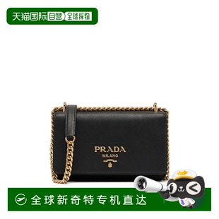 美国奥莱直发 自营 prada普拉达Saffiano皮革迷你女式 包 黑色