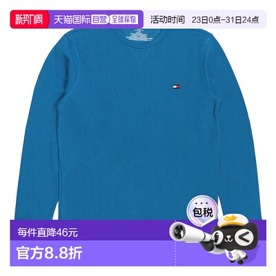 日本直邮Tommy Hilfiger 长袖T恤热敏印花条纹男女皆宜长袖T恤饰
