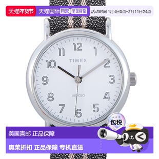 自营 Timex Weekender 38 毫米灰色金属表带手表 TW2R92200 美国