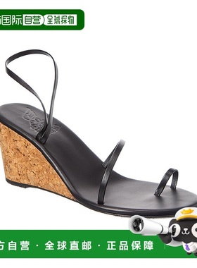 自营 ancient greek sandals古希腊凉鞋 Chora 皮革坡跟凉鞋 - 黑