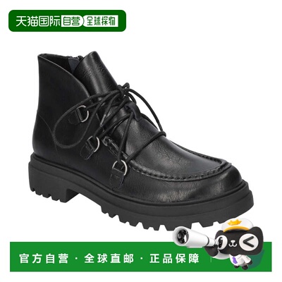 自营Bella Vita Xandy Boots Women's Black Leather Lace Up Ank