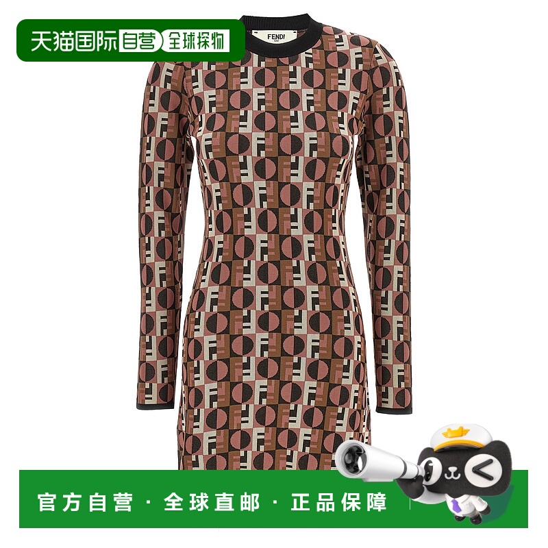 1h可退 香港直邮FENDI 女士连衣裙 FZDD92AYLVF1T6N AW2025 花色
