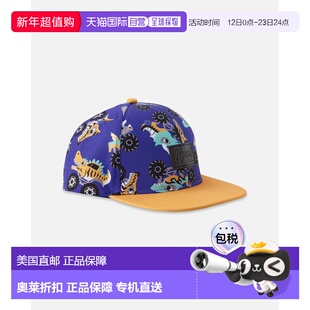 自营deux par deuxFlat Brim Allover Print Cap Blue Truck Prin