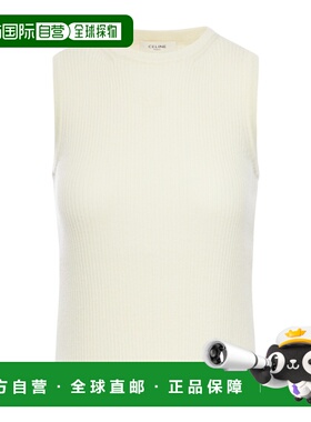 香港直邮CELINE 女士针织衫 RX03C861Z01OW CO 米白色 圆领背心