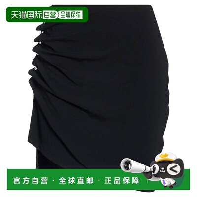 香港直邮Rabanne 女士 迷你半身裙 black黑色 舒适时尚