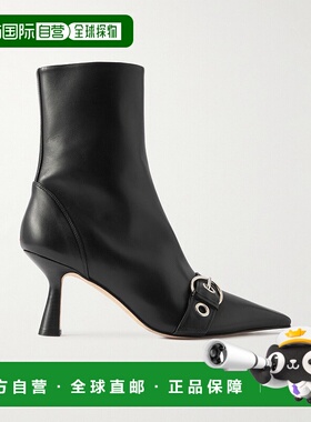 香港直邮aeyde 女士 Halima 搭扣皮质靴子 A11AB0591001001225Bla