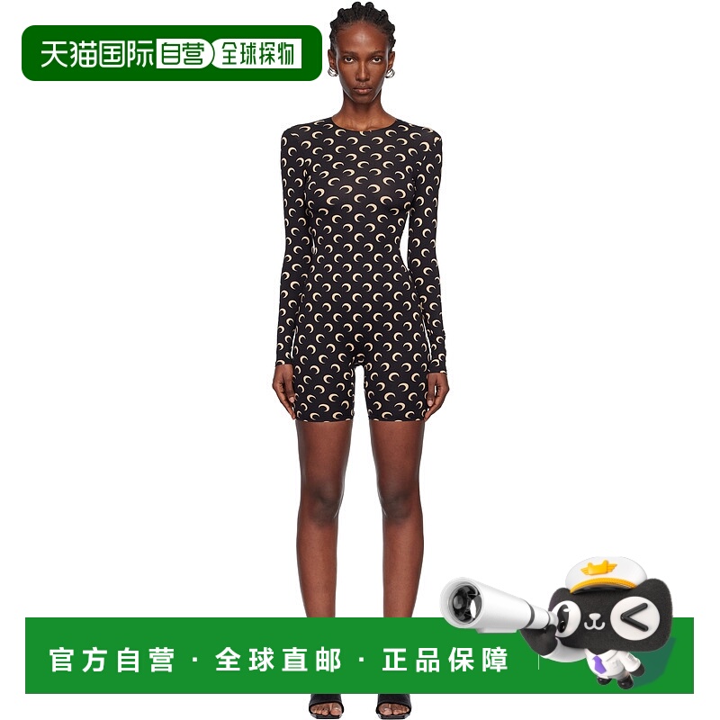 1h可退 香港直邮潮奢 Marine Serre 女士 黑色 Recycled Moon Jer