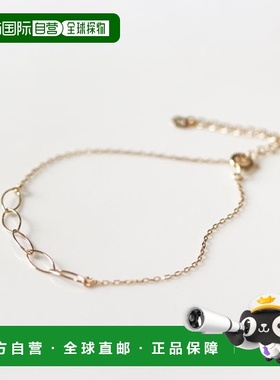 1h可退 日本直邮cui-cui K10YG 黄金叶形链 手链 754283cuicui