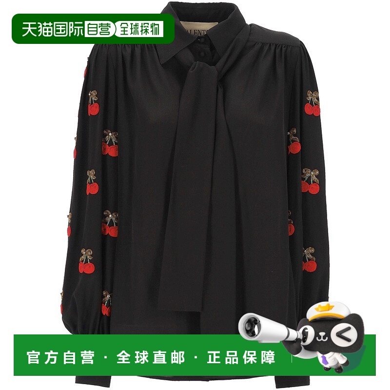 1h可退 香港直邮VALENTINO 女士衬衫 7B3AB7W521BCUE AW2025 黑色