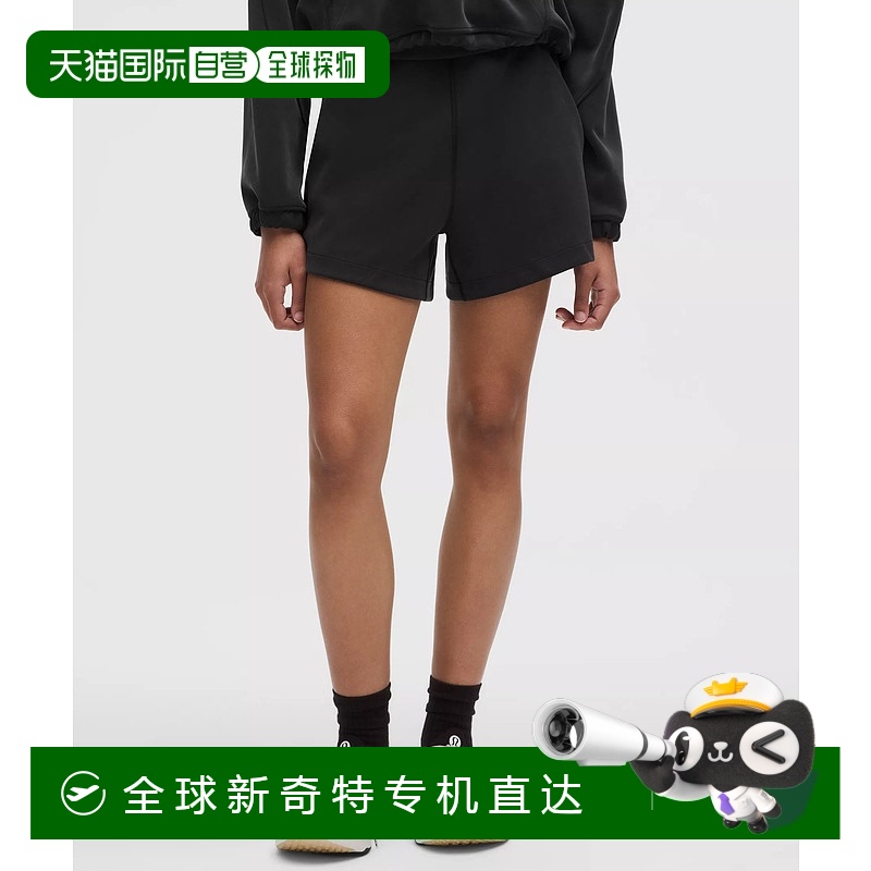 1h可退 日潮跑腿Lululemon露露乐蒙 Softstreme 高腰短裤 Black X