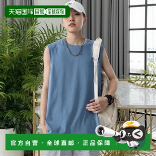 1h可退 日本直邮WESTSEA 男女同款无图案长款背心 纯棉 松垮无袖T
