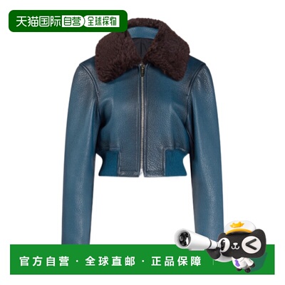 1h可退 香港直邮Alaia 长袖皮夹克 AA9V1237X102C