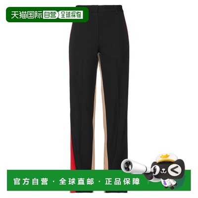 1h可退 香港直邮Burberry 巴宝莉 女士 休闲长裤 black黑色 舒适