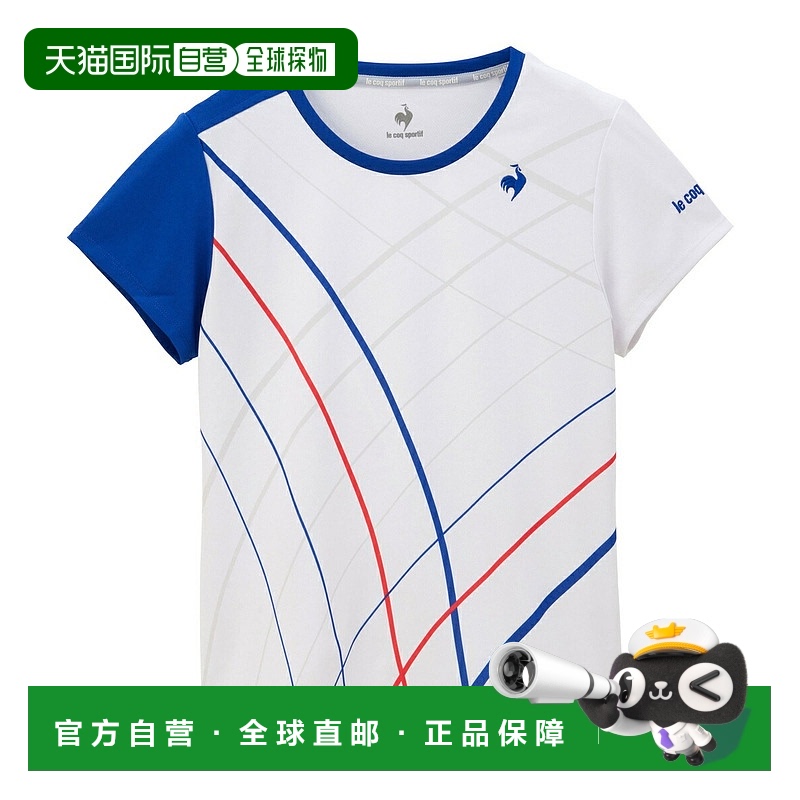 日本直邮Le Coq Sportif 图案比赛衬衫 QTWXJA90 网球上衣 仅短衬