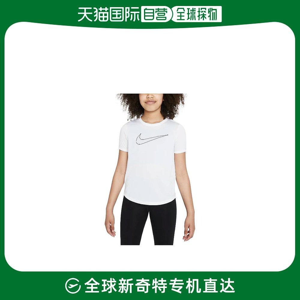 日本直邮日本直邮Nike 童装 Logo印花圆领套头短袖T恤 女童 白色