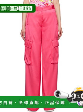 1h可退 香港直邮versace 范思哲 女士 粉色工装裤 10098441A06838