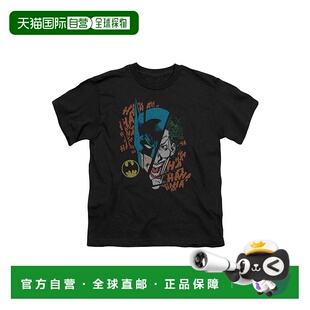 自营 gildanDC Comics Broken Visage 短袖青年 T 恤/T 恤 - 黑色