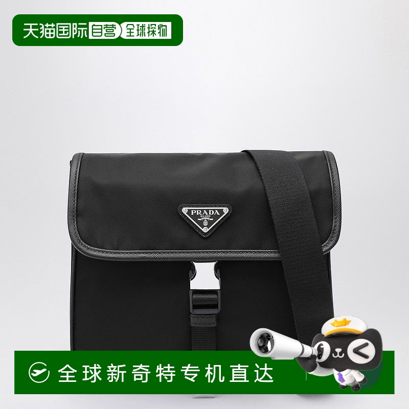 1h可退 香港直邮Prada 普拉达 男士 黑色小牛皮肩包(RE-NYLON) 2V