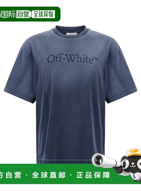 1h可退 香港直邮潮奢 off-white 男士 標誌印花圓領 T 卹 OMAA120