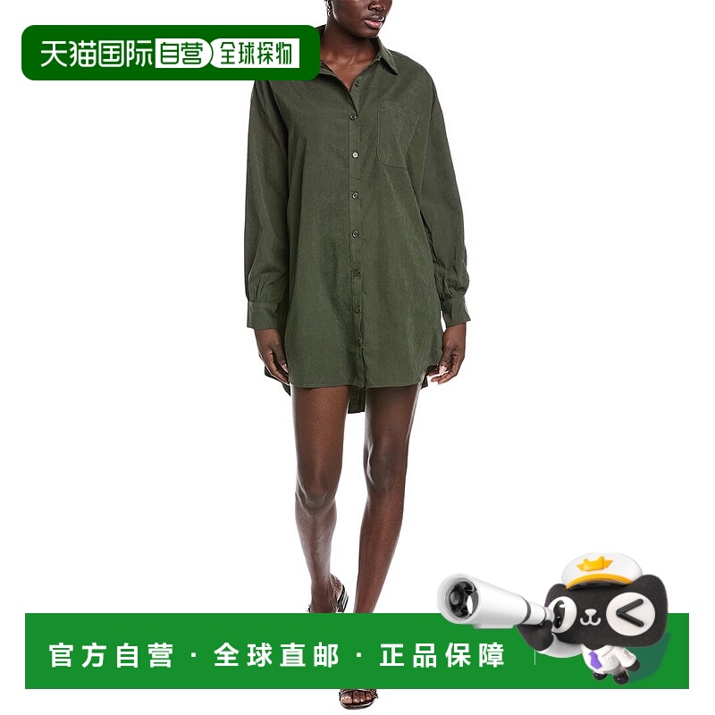 自营sadie & sageSage the Label Dominique大号衬衫裙-绿色 美国