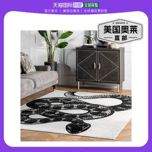 nuLOOM Thomas Paul Serpent 地毯 - 黑色和白色 【美国奥莱】直